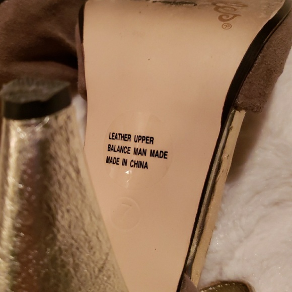 Seychelles metallic & taupe heels - Picture 5 of 6